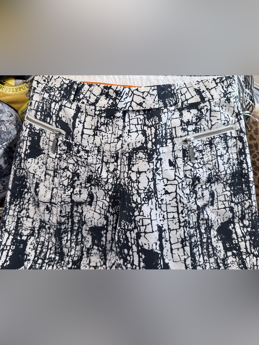 EUC L.A.M.B. RARE Black and White Pants with Black Edgy Graphics- 8 - Picture 6 of 8
